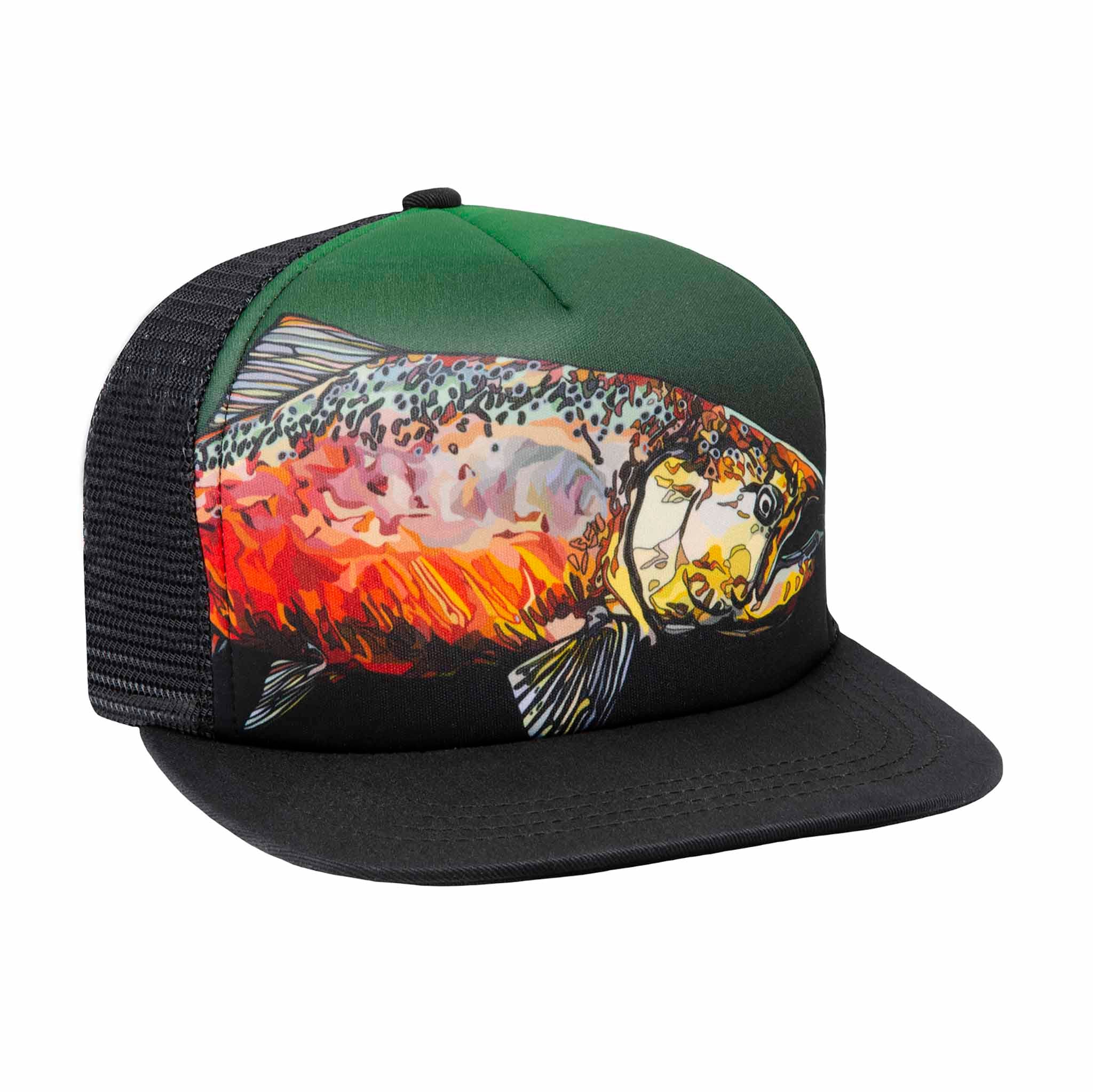 Local Crowns Fish Fish Collection USA Snapback Trucker Fishing